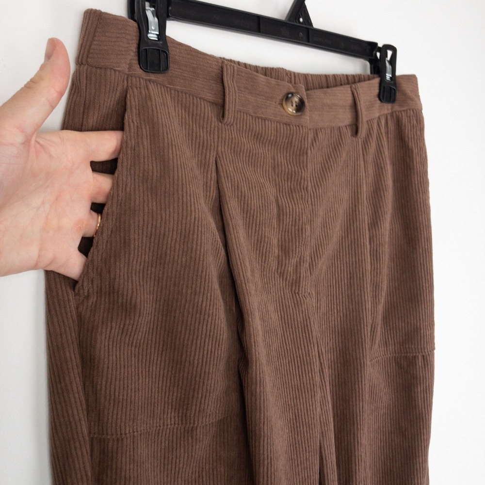 Halara Joggers Womens Medium (30x26) Brown Corduroy Casual Pants Earth - Picture 5 of 12